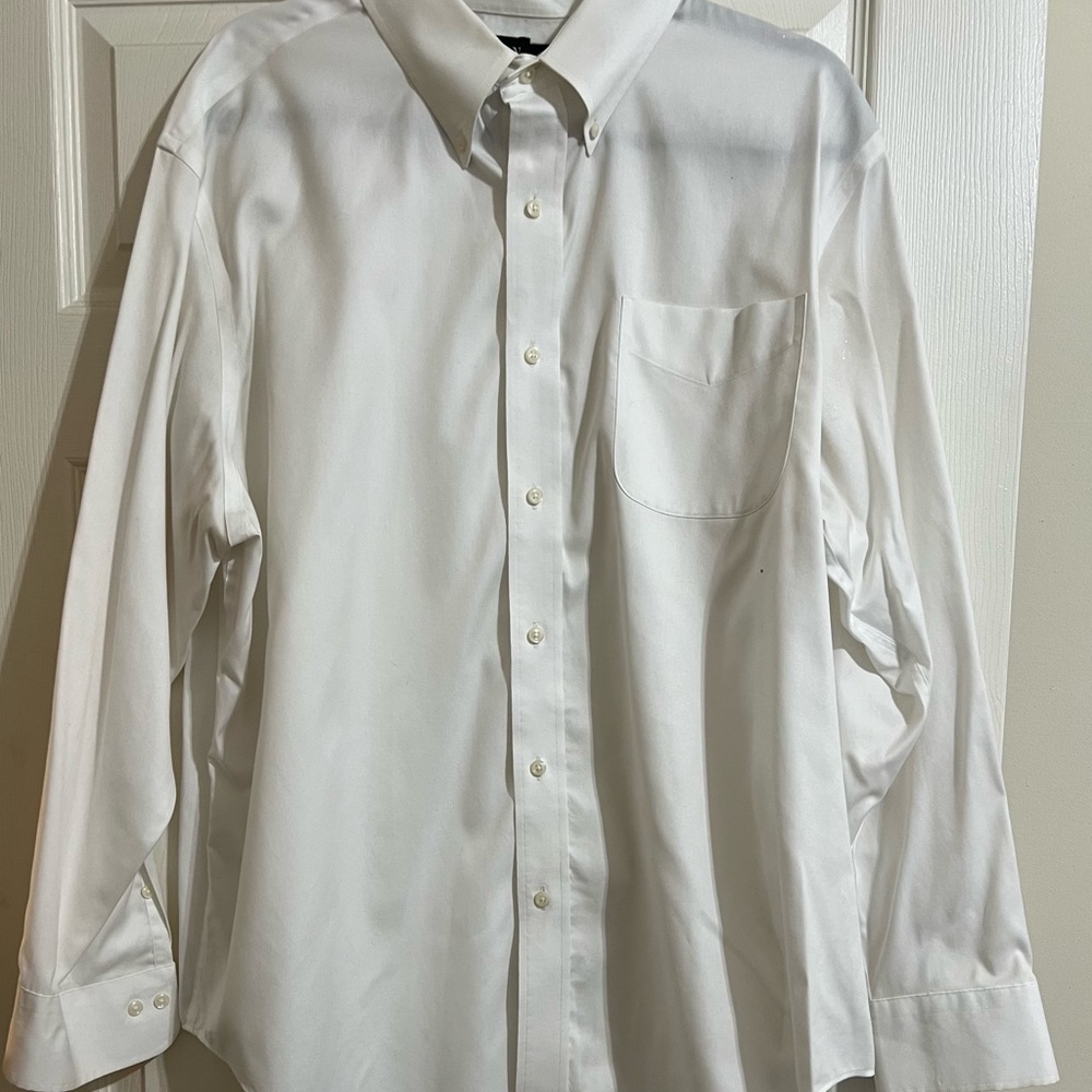 Lauren By Ralph Lauren Classic Fit Non-iron Button-Down Collar Dress Shirt